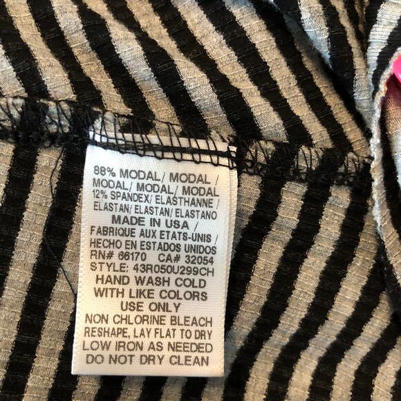 Free People black & gray peplum striped tank top halter stretchy Size Small. - Picture 4 of 4